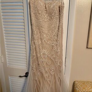 Cachet Cream Embroidered Dress